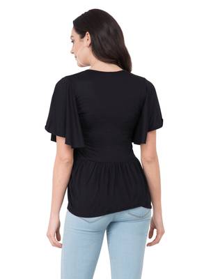 Black plain viscose tops 3