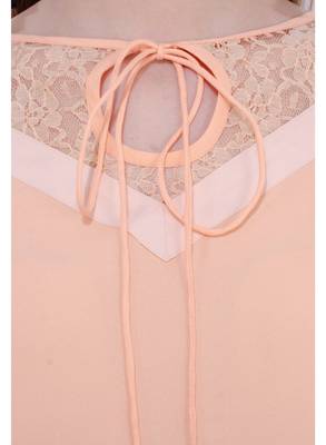 Beige plain Crepe tops 4