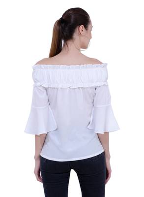 White plain Crepe tops 3