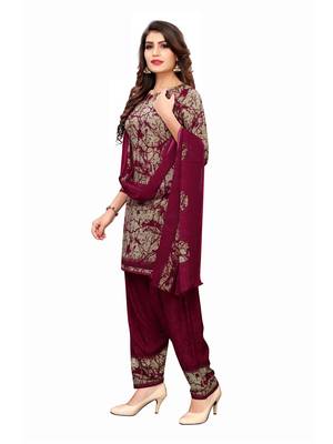 Beige Printed Crepe Salwar 2