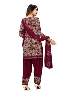 Beige Printed Crepe Salwar 4