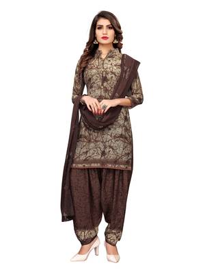 Beige Printed Crepe Salwar 2