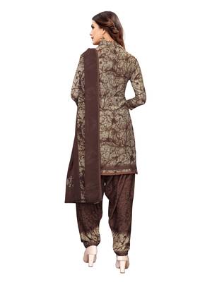 Beige Printed Crepe Salwar 4