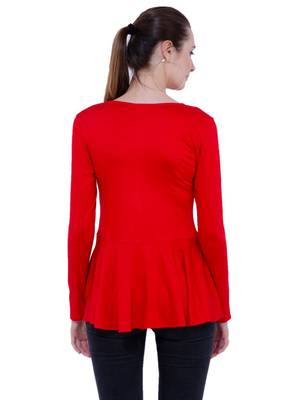 Red plain viscose tops 3