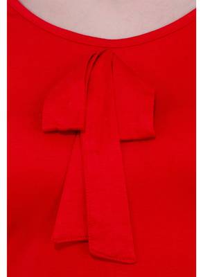 Red plain viscose tops 4