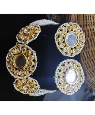 Kundan Pearl Chokar Necklace Set 1