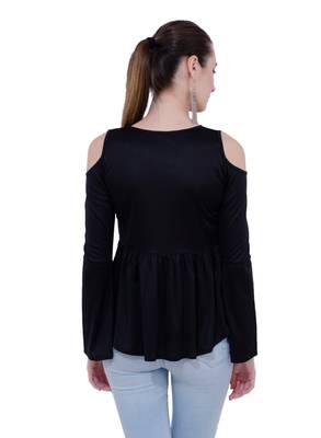 Black plain Crepe tops 3