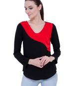 Black plain Crepe tops