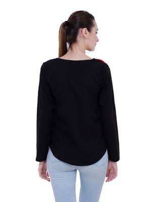 Black plain Crepe tops 3