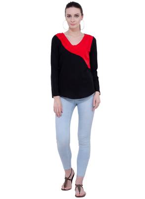 Black plain Crepe tops 5