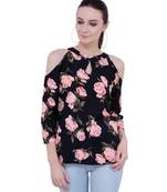 Black plain Crepe tops