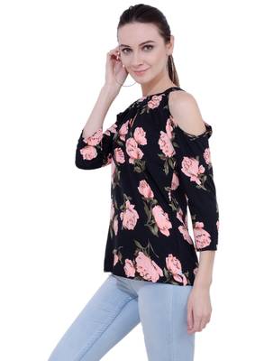 Black plain Crepe tops 2