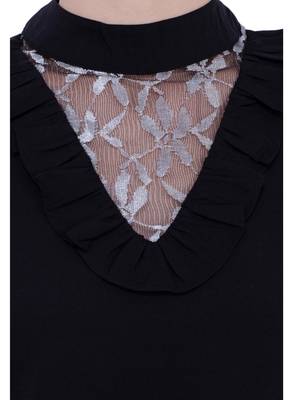 Black plain Crepe tops 4
