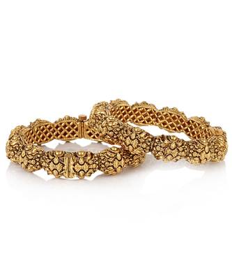 Traditional Gold Plated Bangle Set Of 2 2