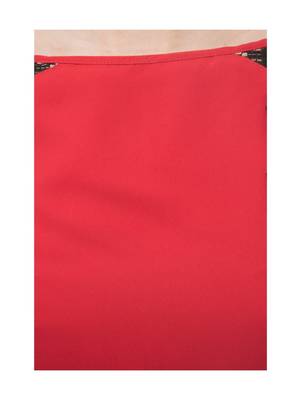 Women's Crepe Red Casual Top 4