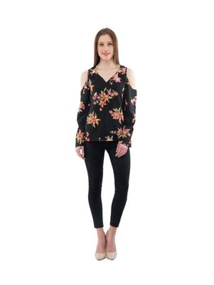 Women's Crepe Multi-Coloured Casual Top 5