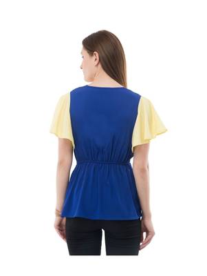 Women's Crepe Blue Casual Top 3
