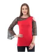 Women's Viscose Red Casual Top
