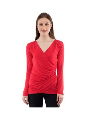 Women's Viscose Red Casual Top 1