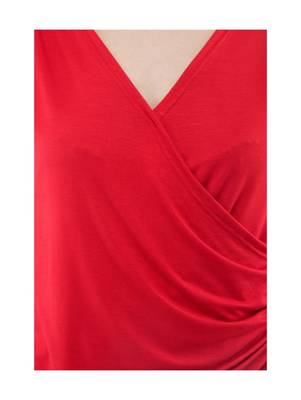 Women's Viscose Red Casual Top 4
