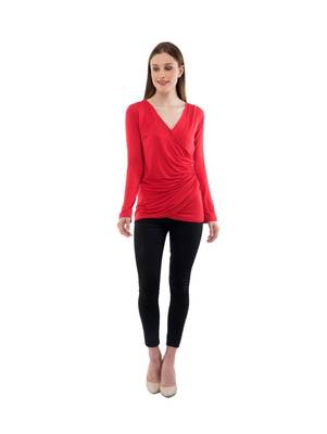 Women's Viscose Red Casual Top 5