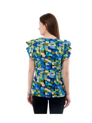 Women's Crepe Multi-Coloured Casual Top 3