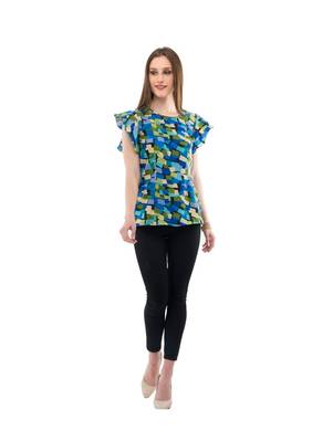 Women's Crepe Multi-Coloured Casual Top 5