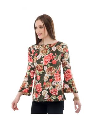 Women's Crepe Multi-Coloured Casual Top 2