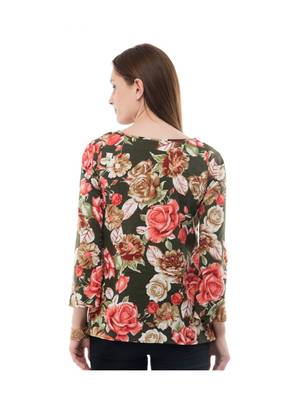 Women's Crepe Multi-Coloured Casual Top 3