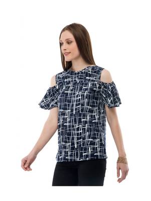 Women's Crepe Multi-Coloured Casual Top 2