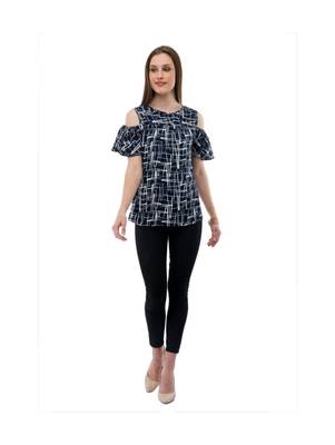 Women's Crepe Multi-Coloured Casual Top 5