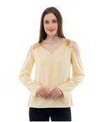Women's Crepe Yellow Casual Top