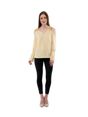 Women's Crepe Yellow Casual Top 5