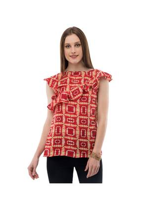 Women's Crepe Multi-Coloured Casual Top 1