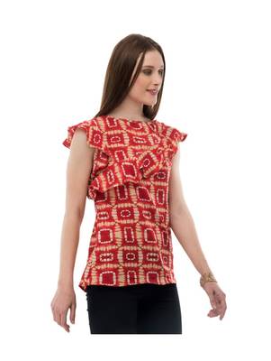 Women's Crepe Multi-Coloured Casual Top 2
