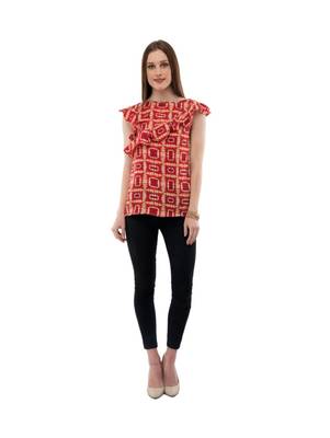 Women's Crepe Multi-Coloured Casual Top 5