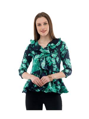 Women's Crepe Multi-Coloured Casual Top 1