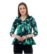 Women's Crepe Multi-Coloured Casual Top