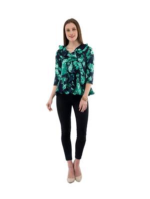 Women's Crepe Multi-Coloured Casual Top 5