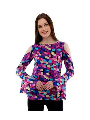 Women's Crepe Multi-Coloured Casual Top 1