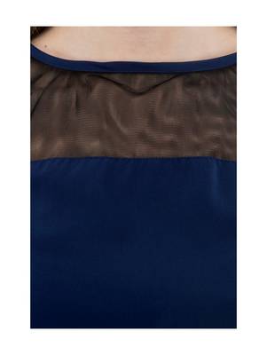 Women's Crepe Net Blue Casual Top 4