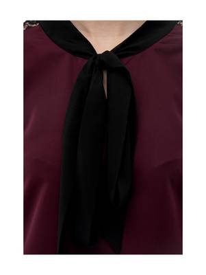 Women's Crepe Net Brown Casual Top 4