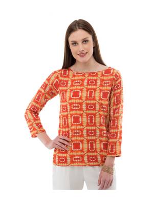 Women's Crepe Multi-Coloured Casual Top 1