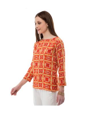 Women's Crepe Multi-Coloured Casual Top 2