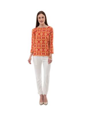 Women's Crepe Multi-Coloured Casual Top 5