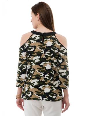 Women's Crepe Multi-Coloured Casual Top 3