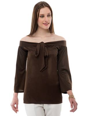 Women's Viscose Brown Casual Top 1