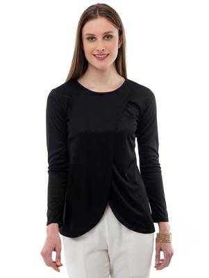 Women's Viscose Black Casual Top 1
