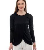 Women's Viscose Black Casual Top