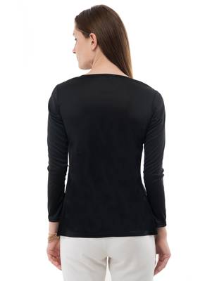 Women's Viscose Black Casual Top 3